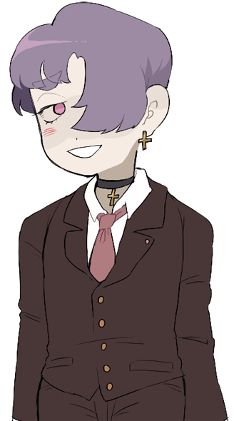 an image of tours kunikuda from liar liar. he is smiling towards the viewer